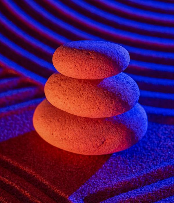 Abstract metabolic balance and natural energy representation