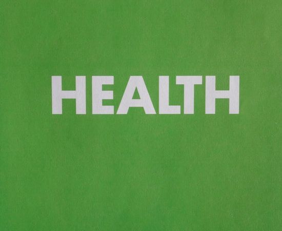 Minimalist healthy lifestyle symbols and green leaves